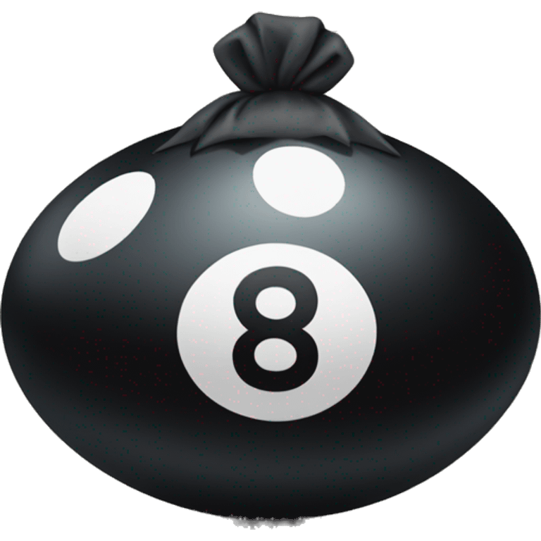 Bow on top of go eight ball  emoji