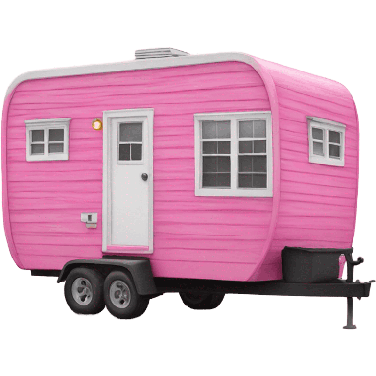 Pink trailer home emoji