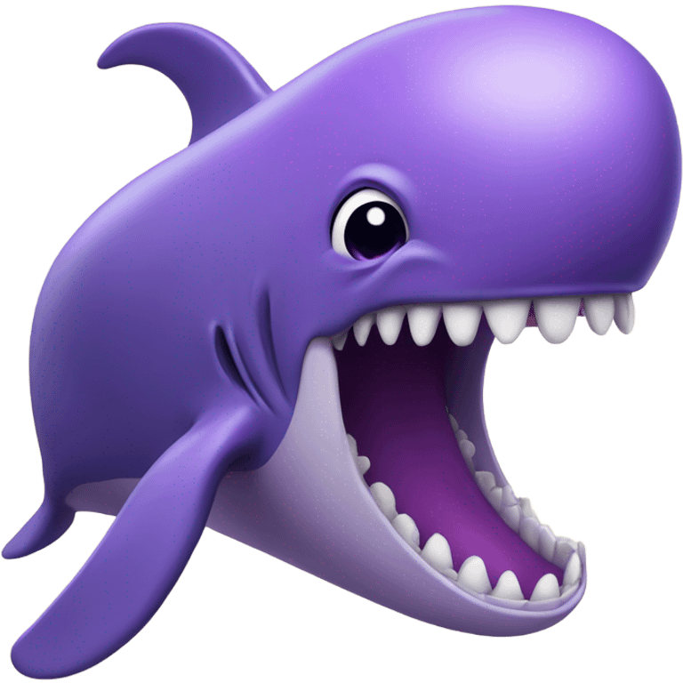 purple whale front with open mouth emoji