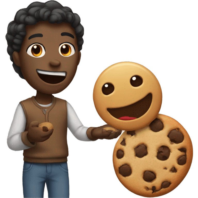 begging with cookie emoji