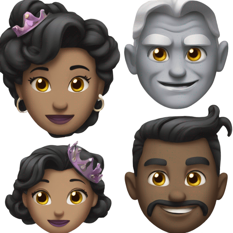 Disney villain and princess emoji