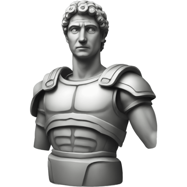 Roman man statue robot emoji