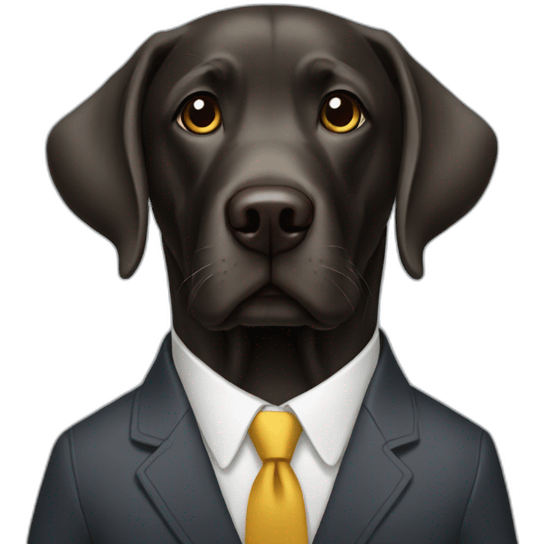 labrador wearing a suit emoji