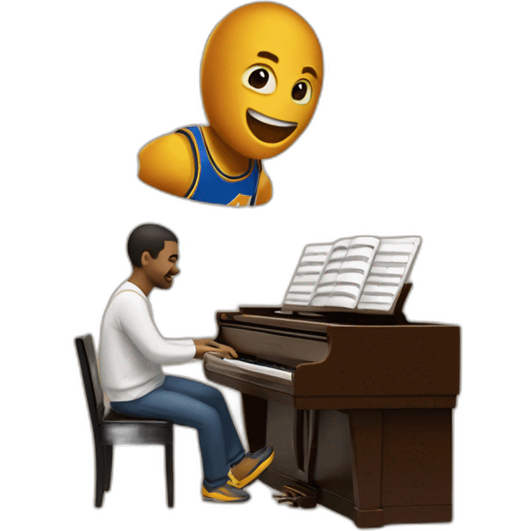 Baskett ball and piano guy emoji