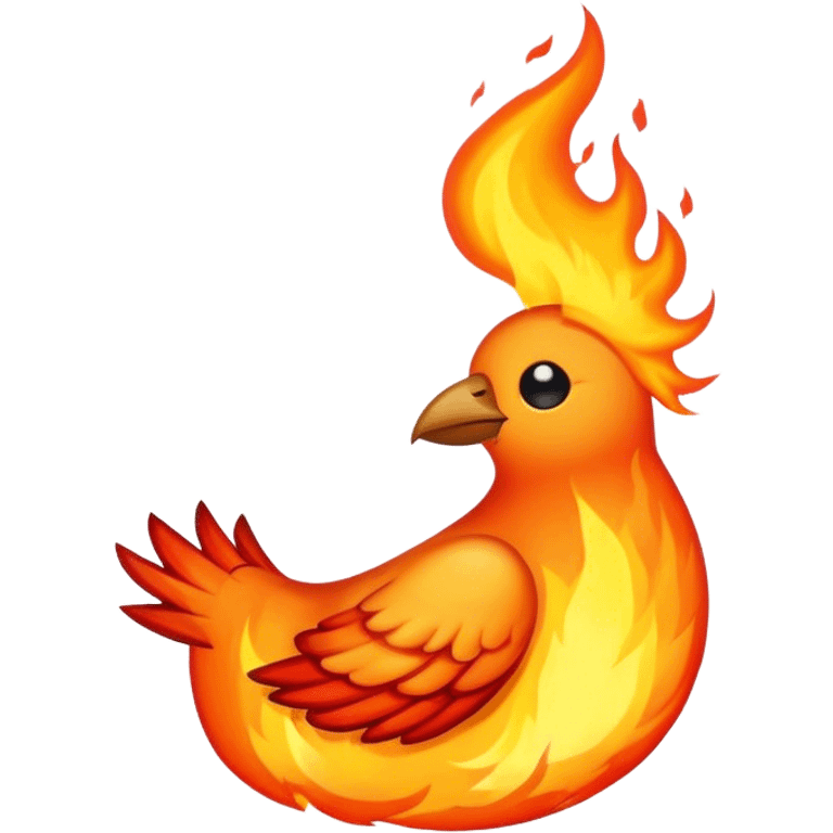 Bird and fire  emoji