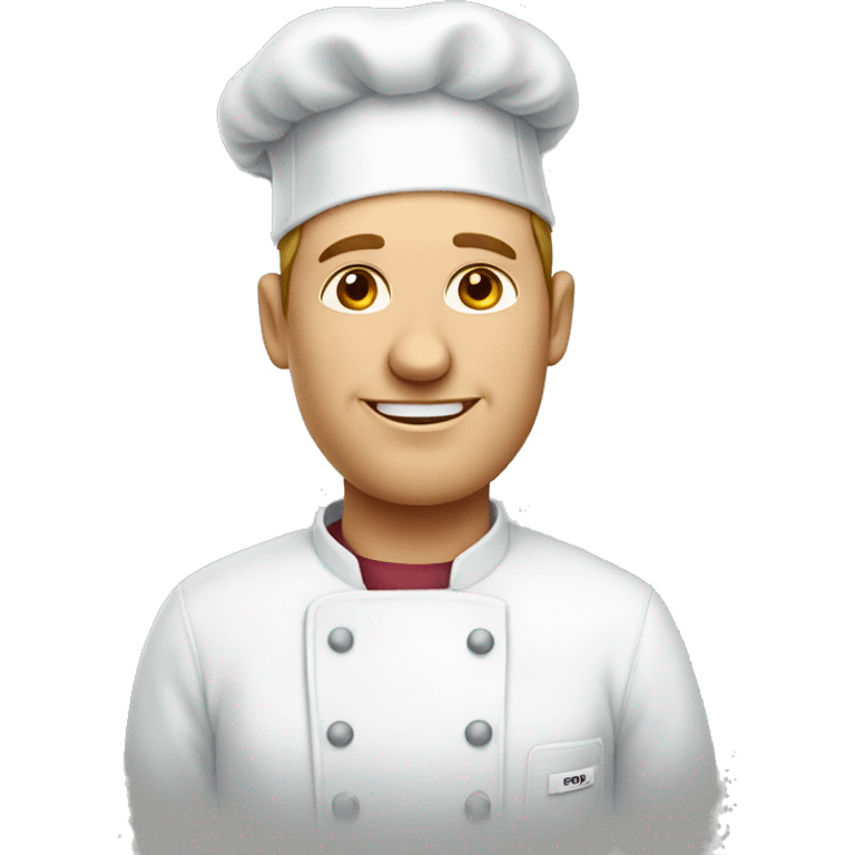 A male white chef who is visibly pregnant  emoji