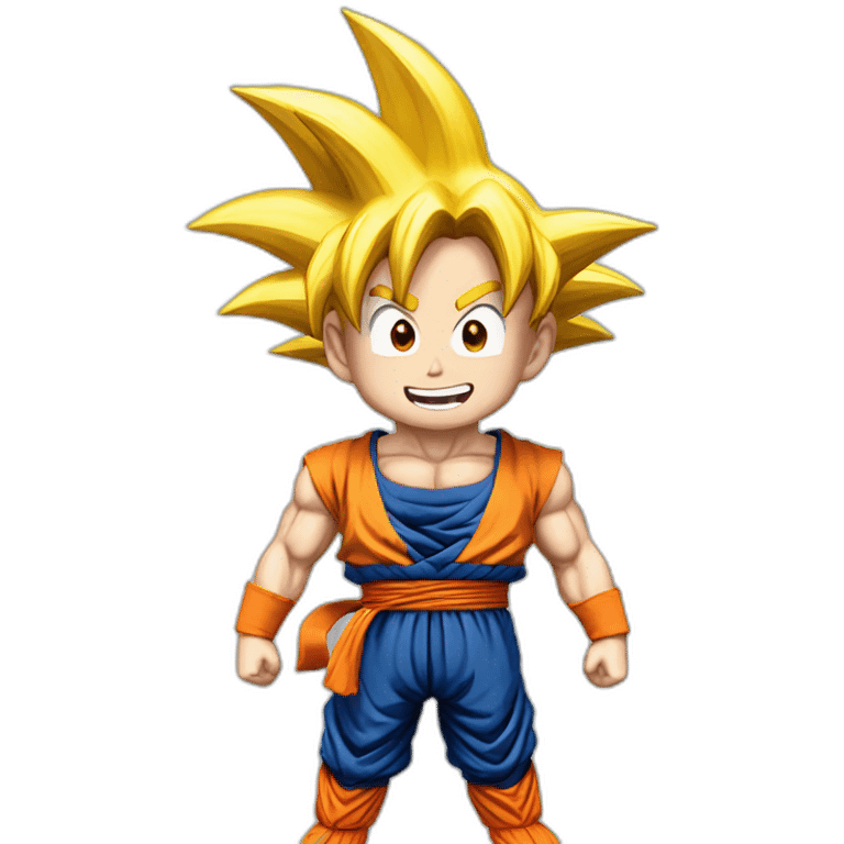 Goku in happy emoji