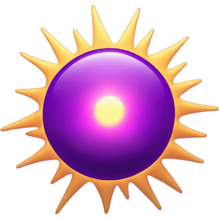 Purple sun emoji