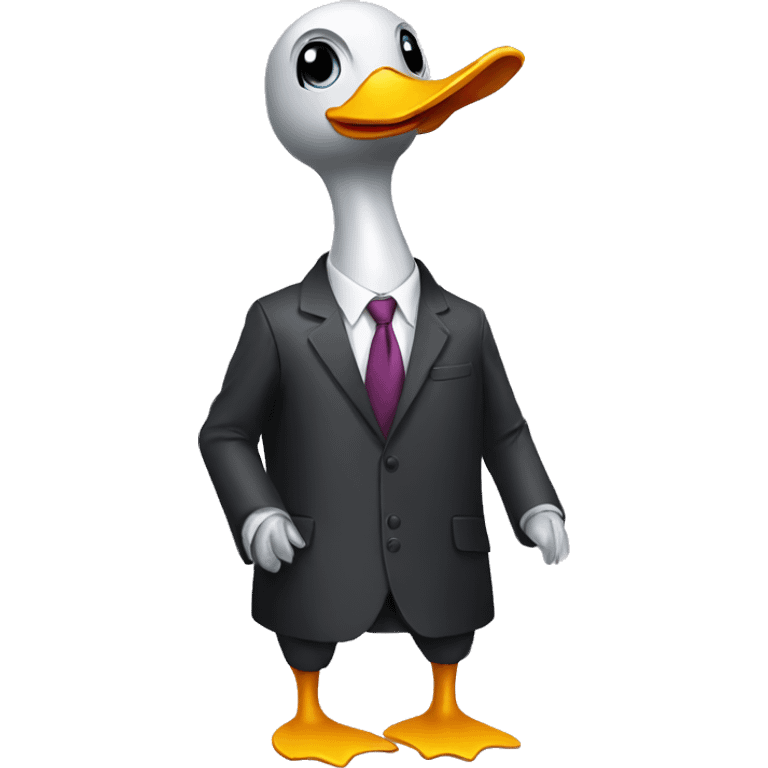 Robot duck in a suit  emoji