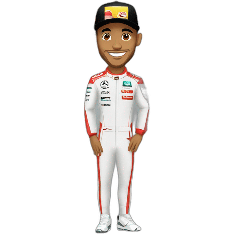 lewis hamilton en combinaison  emoji