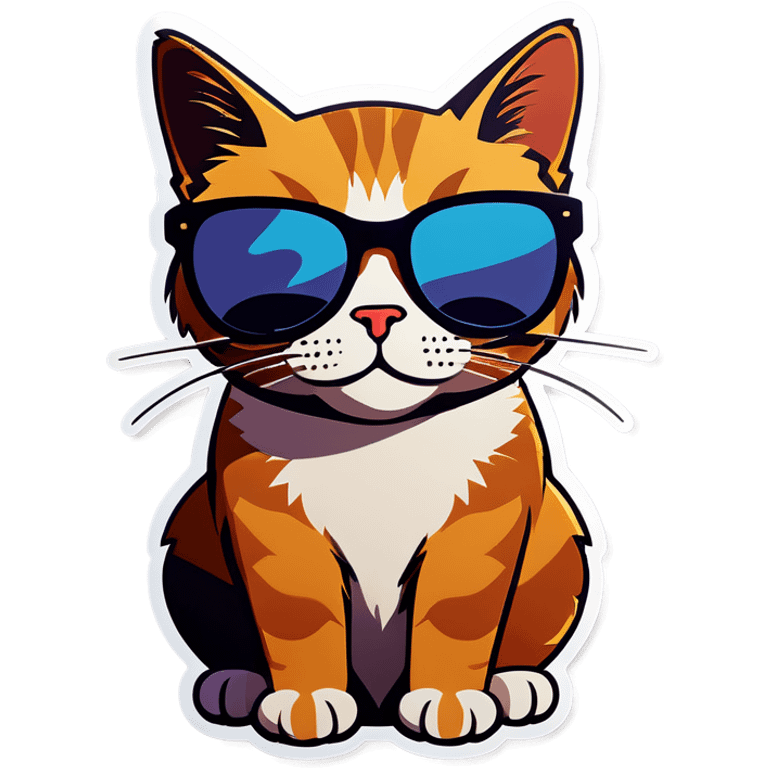 Cat with sunglasses emoji