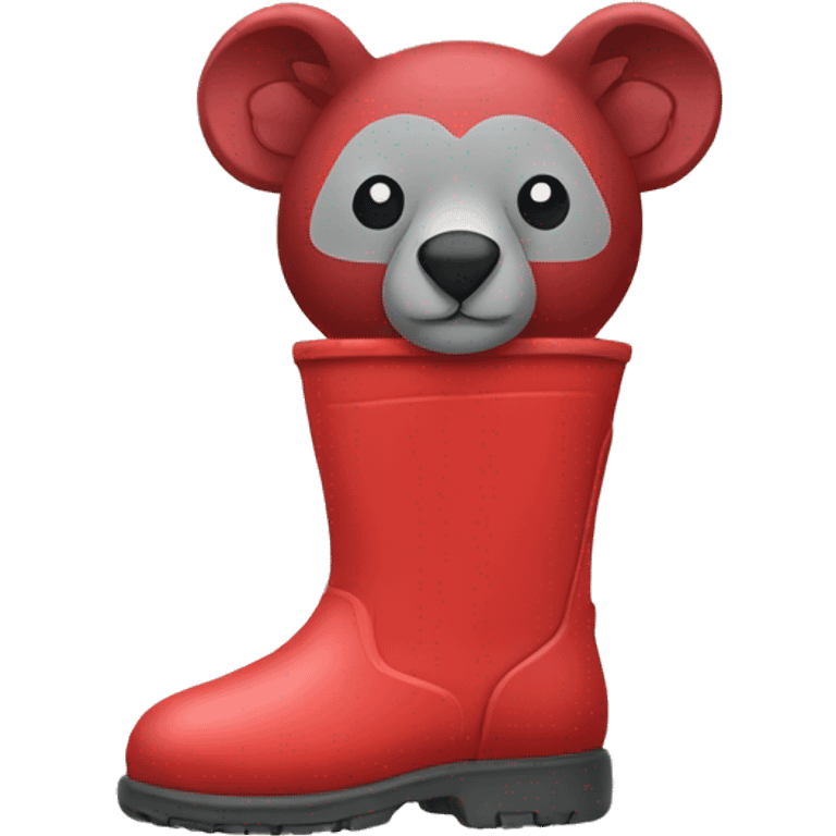 Red koala boot  emoji