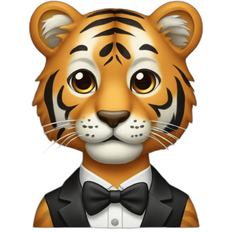 Tiger in a tuxedo emoji