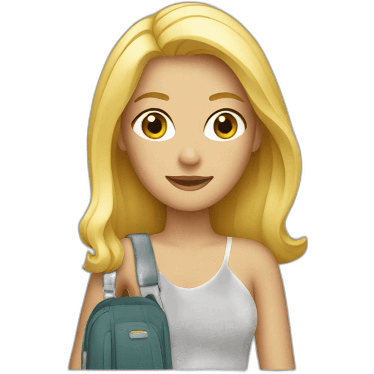  blonde woman travel emoji