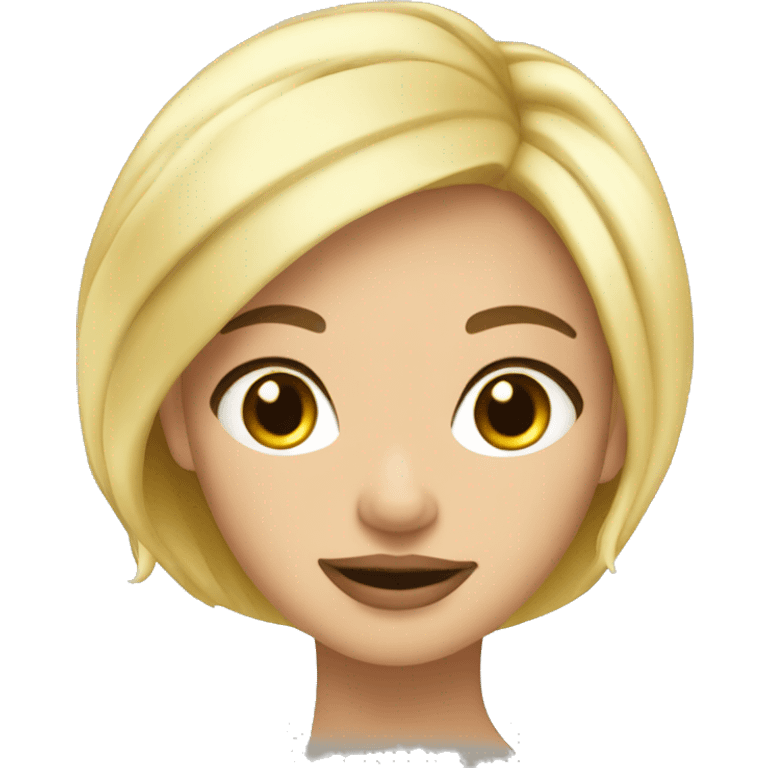 coquette blond girl  emoji