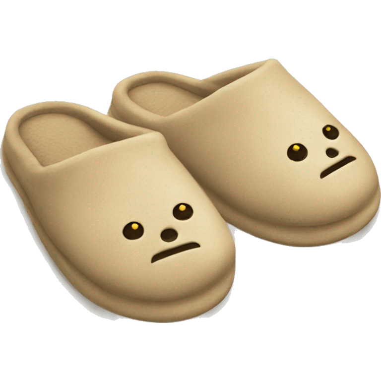 beige house slippers emoji