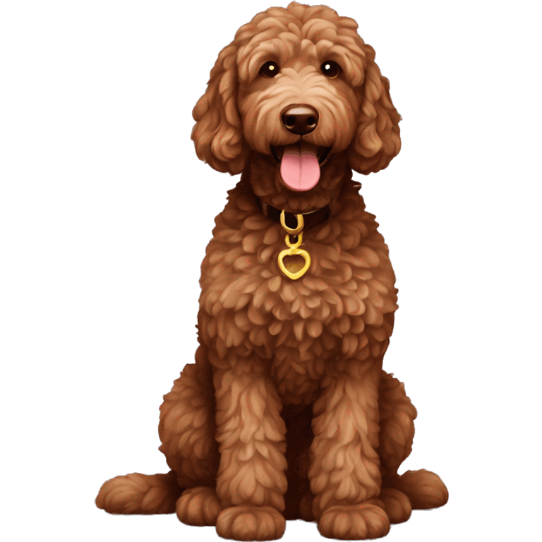 Chocolate golden doodle emoji