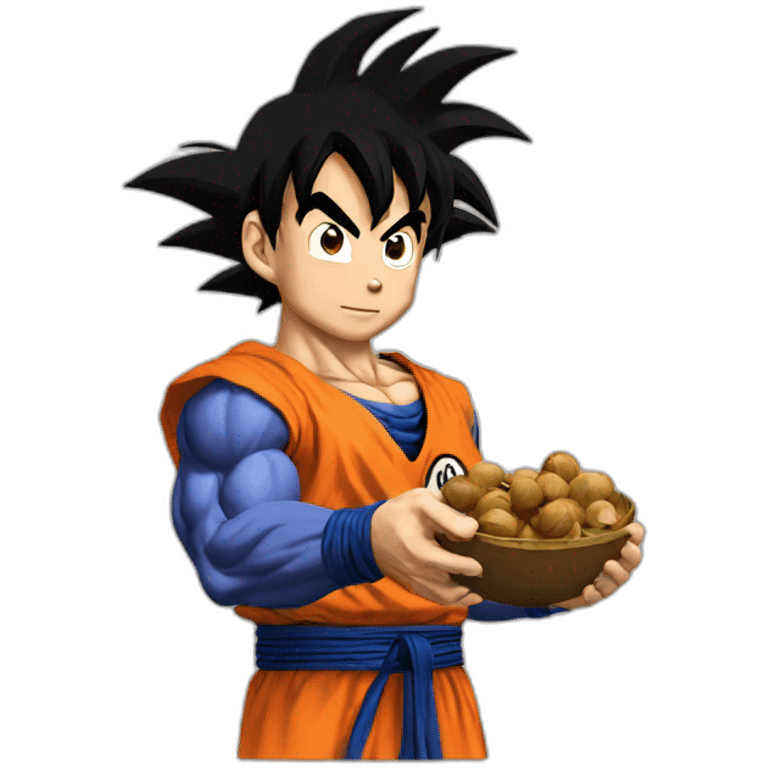 goku holding nuts emoji