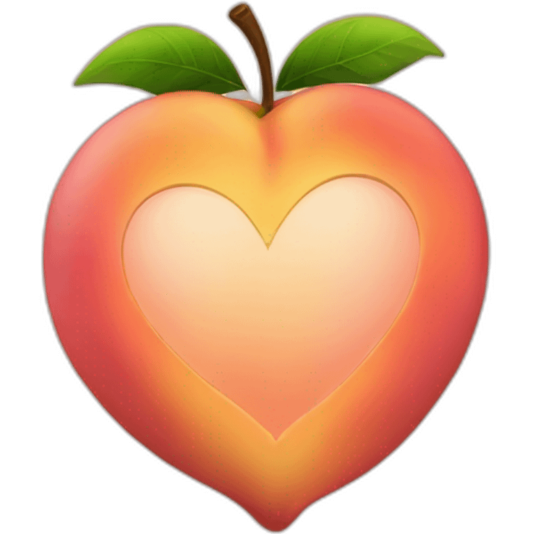 Peach heart emoji