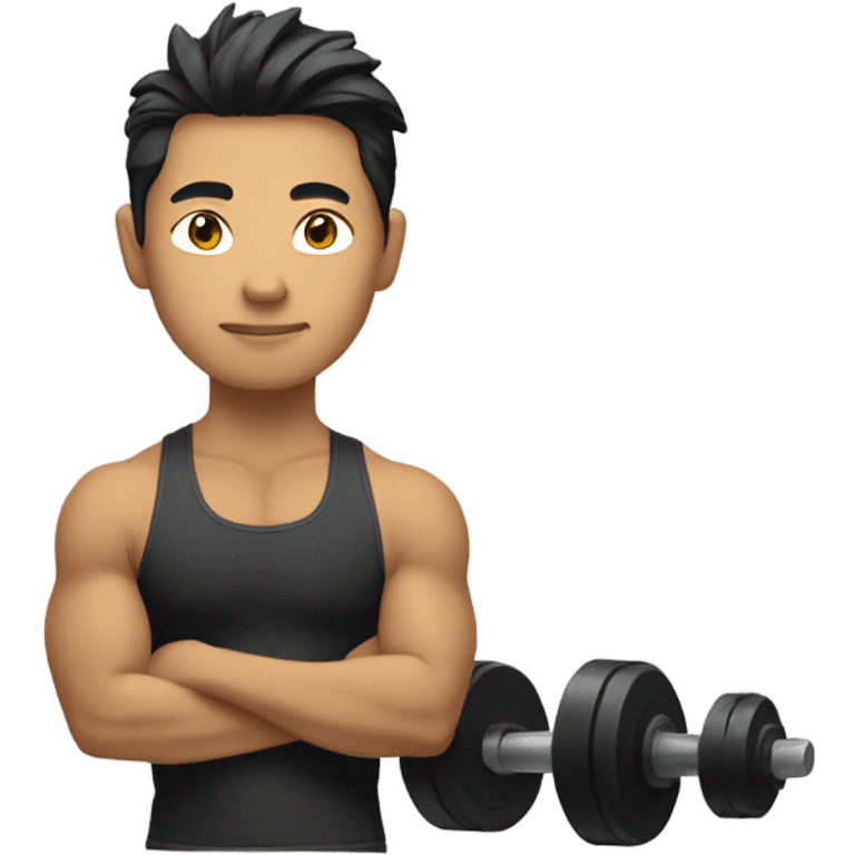 strong asian gold hair personal trainer emoji