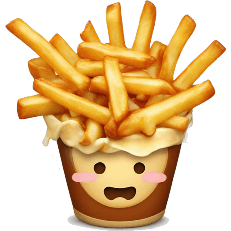 Poutine qui mange de la poutine emoji