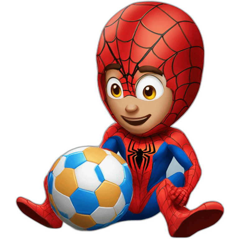 Spiderman play fifa emoji