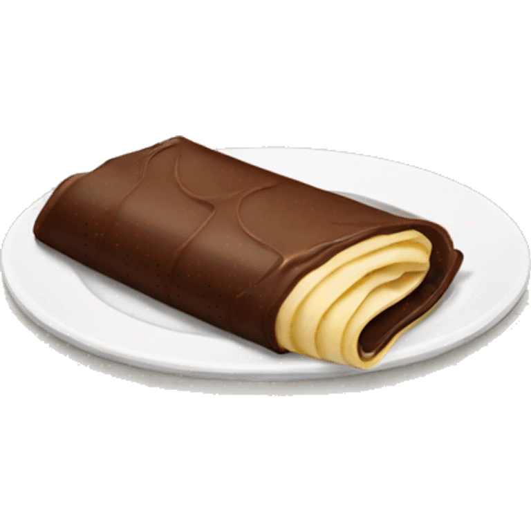 Chocolate crepe emoji