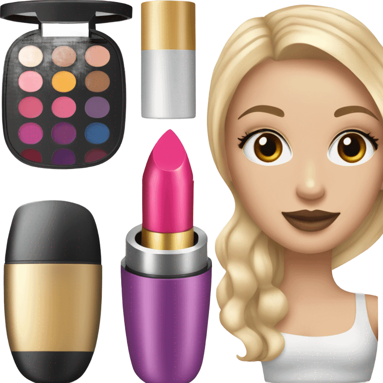 Makeup kit And a white girl emoji