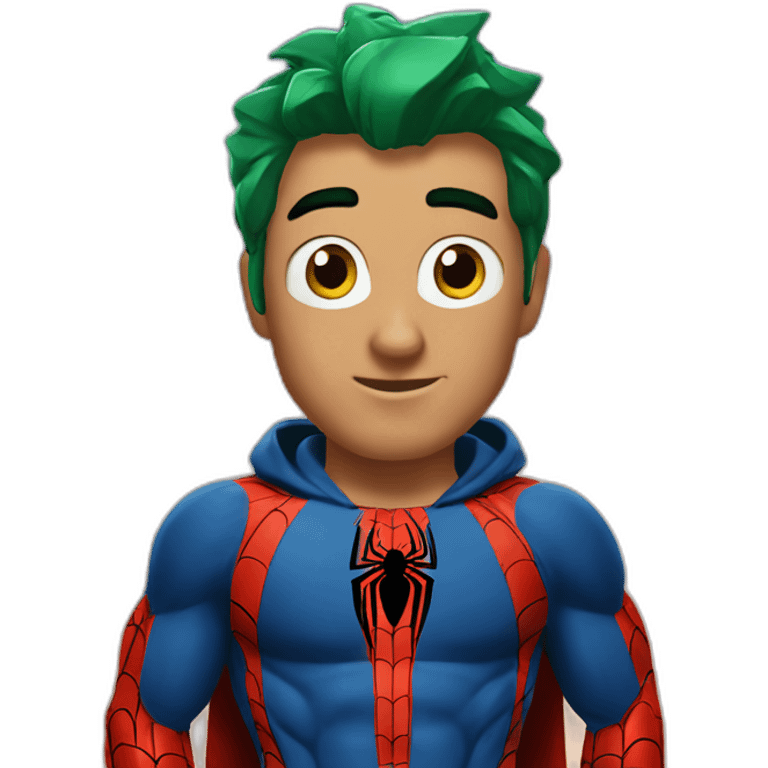 Spider-Man vert tête emoji