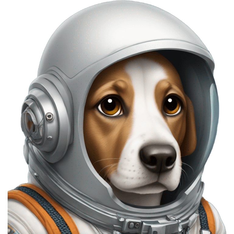 Perro astronauta emoji