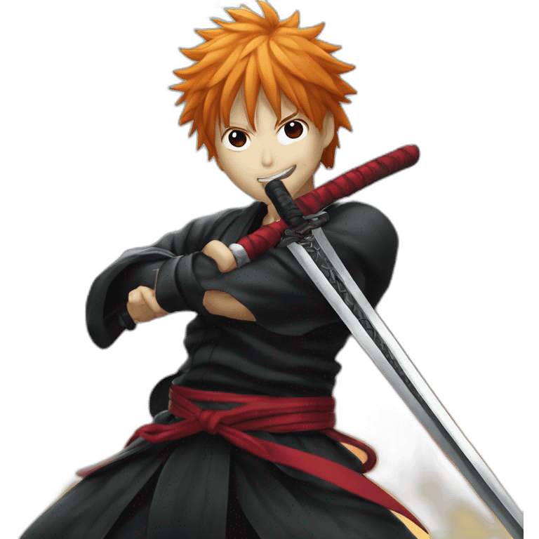 Kurosaki ichigo using his sword emoji