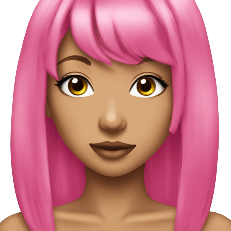 gyaru girl hot pink hair emoji