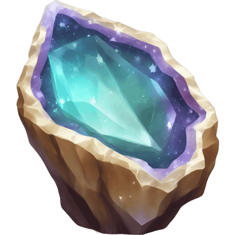 empty crystal geode magical robes emoji