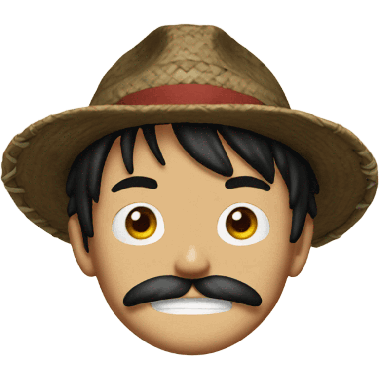 Luffy with a mustache emoji