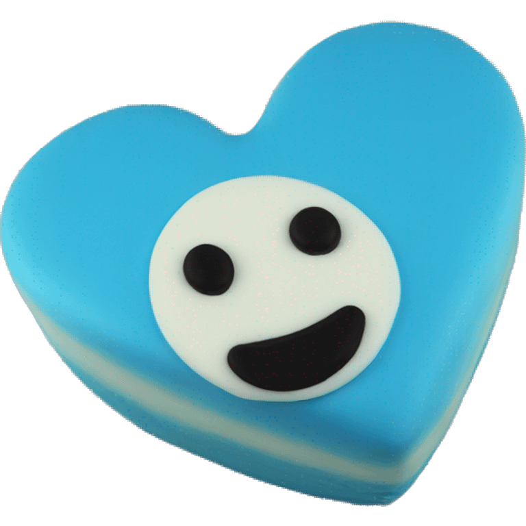 Coeur fondant bleu et noire emoji