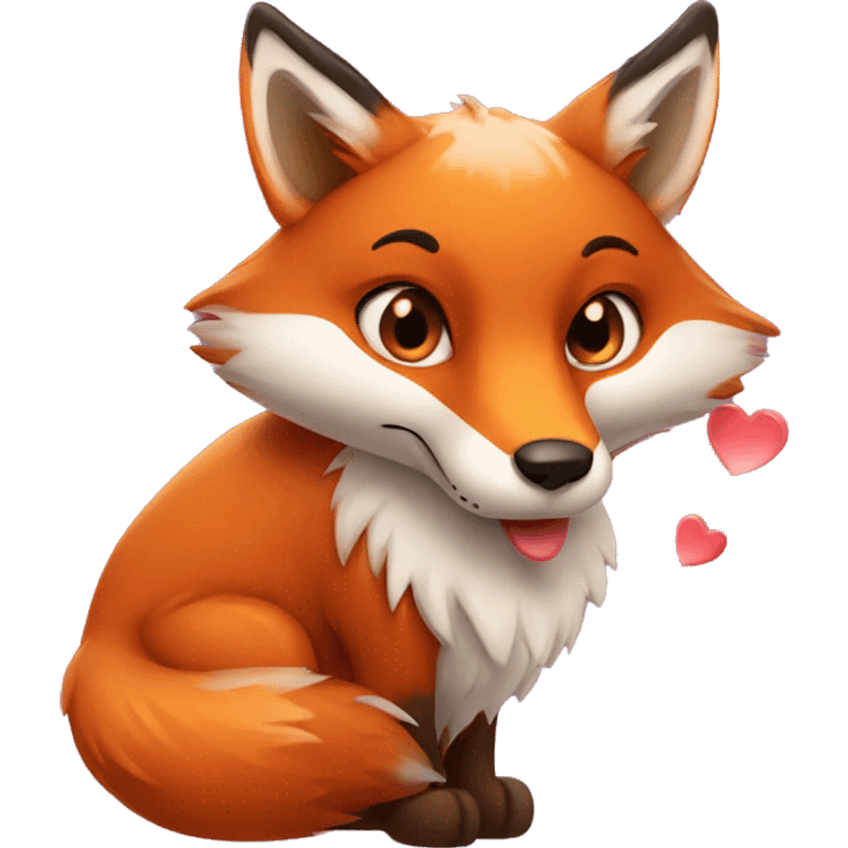 Fox blowing a heart-kiss emoji