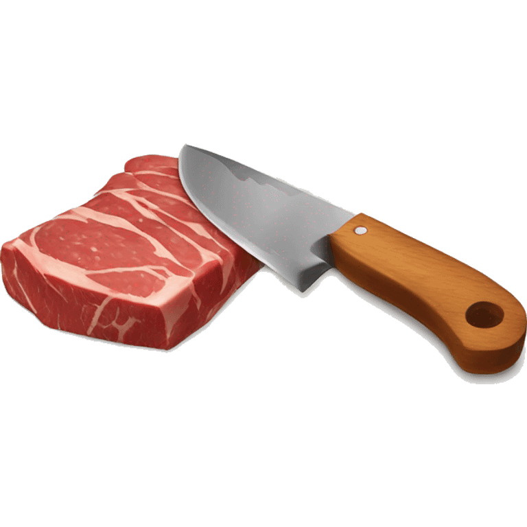 Carne asada with a knife that has engraved on it KTN emoji