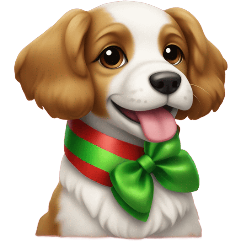 Christmas puppy emoji