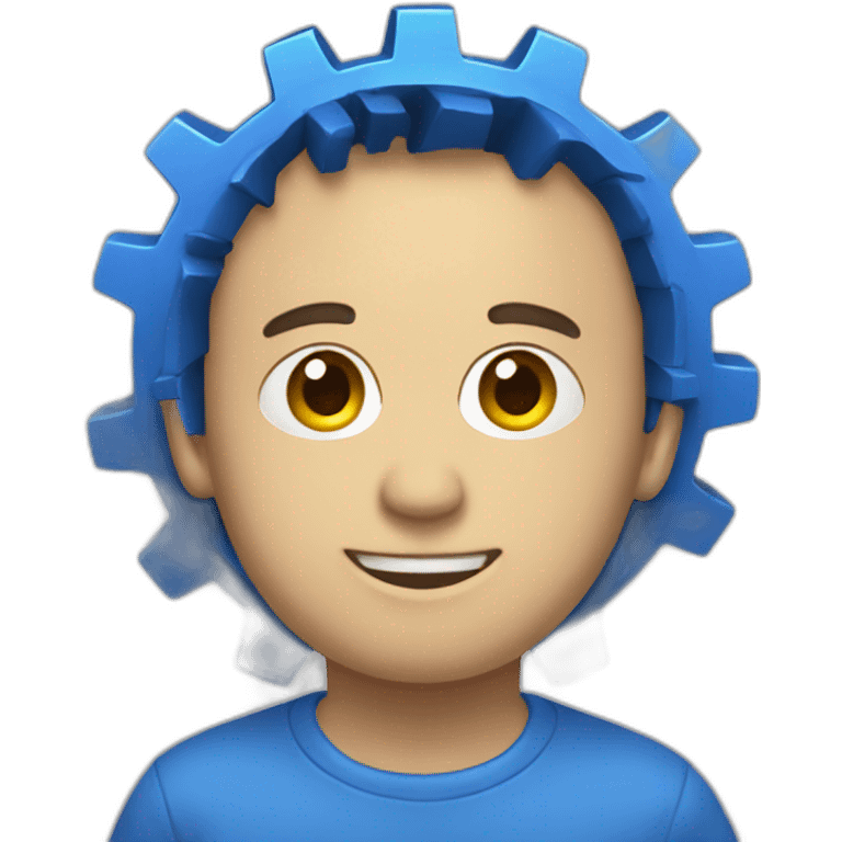 blue gears emoji