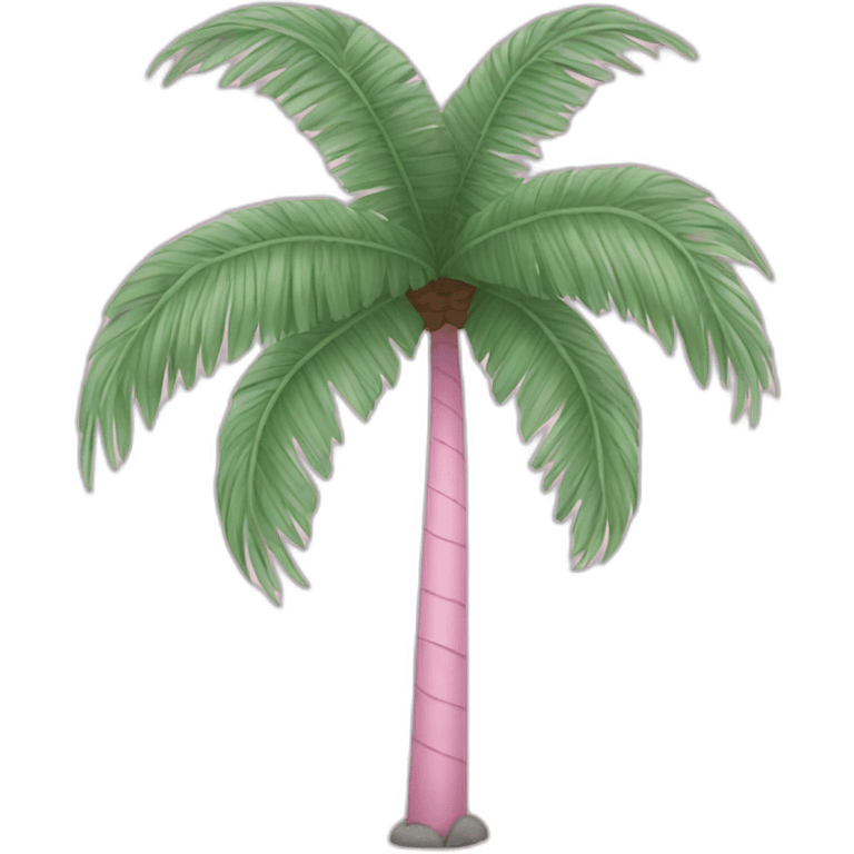 Pastel pink round palm tree emoji