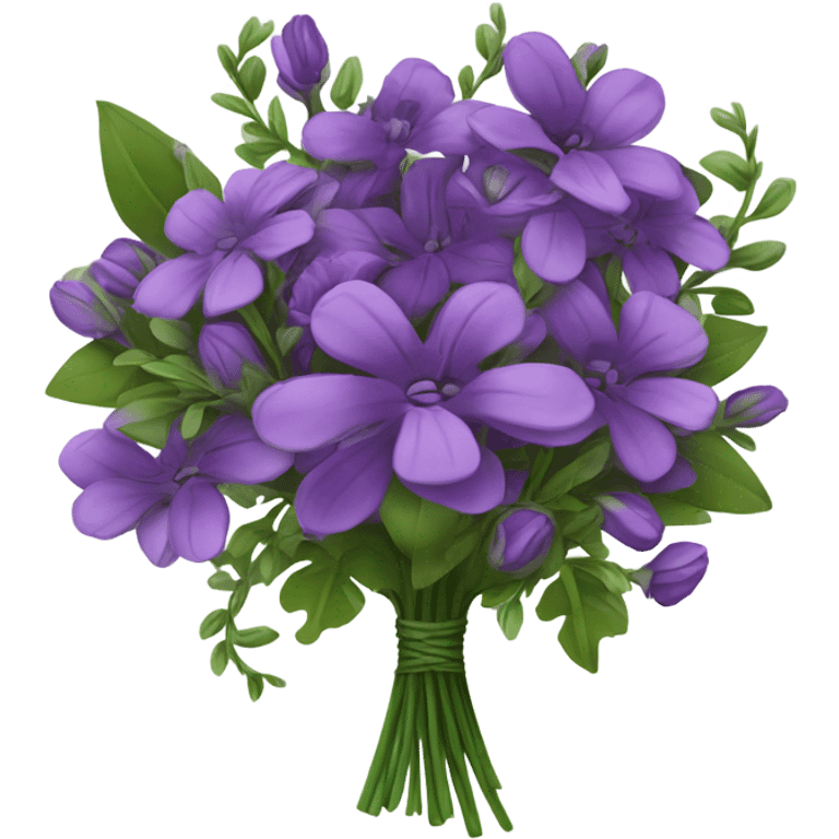 purple flower bouquet  emoji