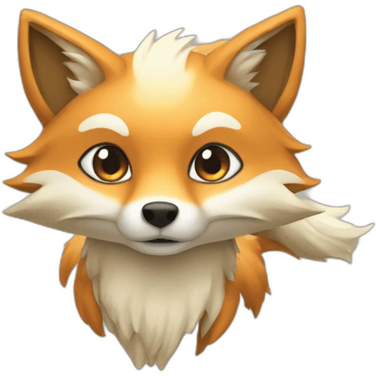 beige nine tailed fox emoji