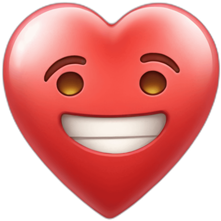 Red heart with text : I love and care about you so much emoji