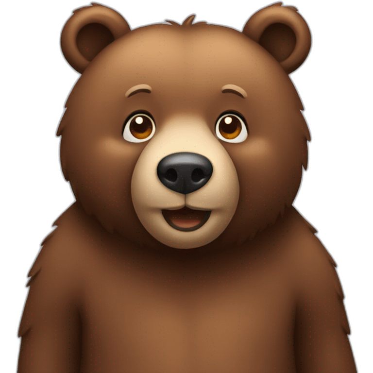 really cute brown bear emoji