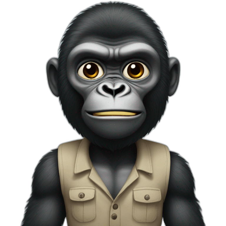 no gorilla saying no emoji