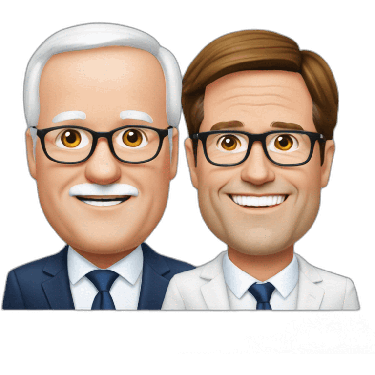 frans timmermans en mark rutte emoji