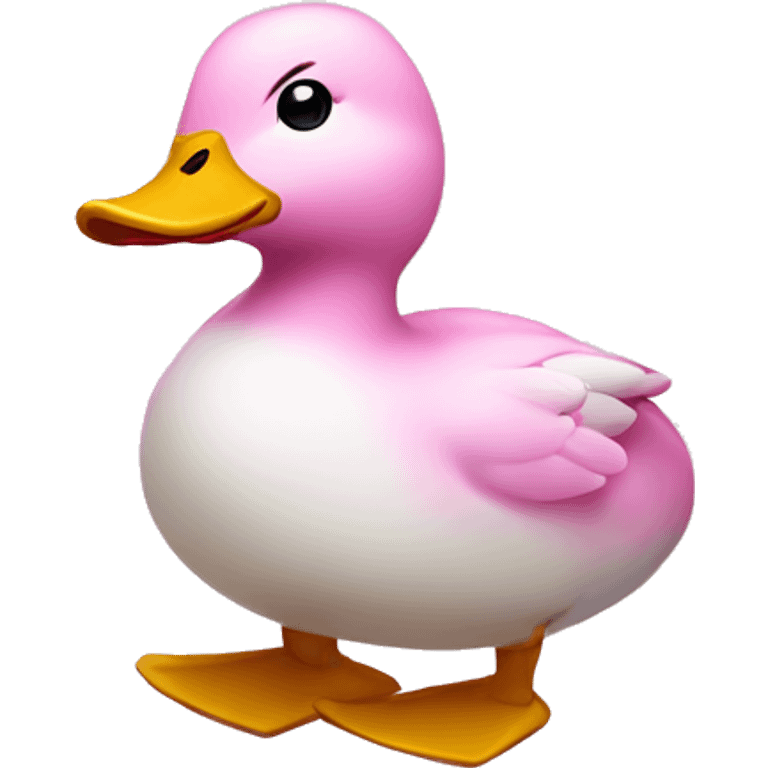 duck wearing pink ugg minis in the winter emoji