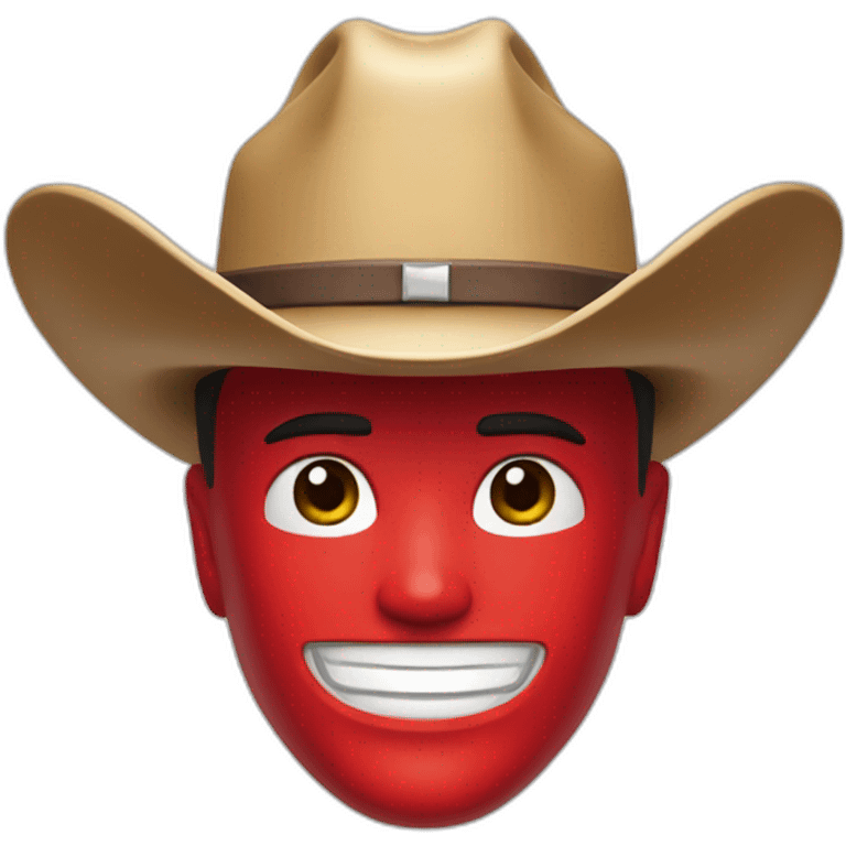 red power ranger with cowboy hat emoji