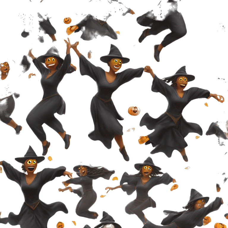 halloween goddess witch sprinting, with a large stride and arms outstretched emoji