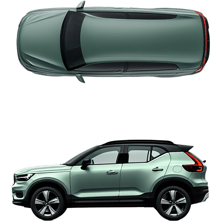 Graygreen Volvo XC40 with black roof emoji